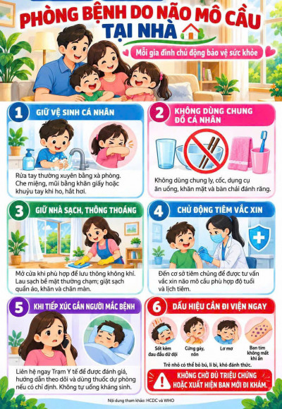 Trường mầm non Hoa Mai chủ động phòng chống bệnh viêm não mô cầu tại trường học